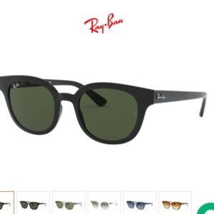 Ray-Ban, RB 4324 Sunglasses, Black, Used Good - Minor Scratches on Lenses
